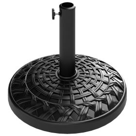 19" Patio Umbrella Base, 26 lbs Concrete Heavy Duty Umbrella Stand, Round Patio Umbrella Holder for 1.5"/1.9" Umbrella Poles for Outdoor, Lawn,