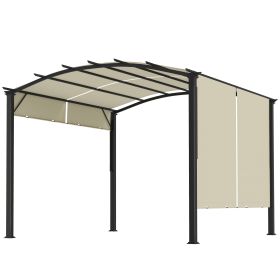 11' x 11' Outdoor Retractable Pergola Canopy for Backyard, Beige