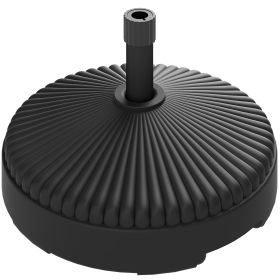 Round Patio Umbrella Base Holder, Heavy Duty Outdoor Umbrella Stand Base, Filled Up to 62lbs with Stand or 51lbs with Water for Garden, Poolside