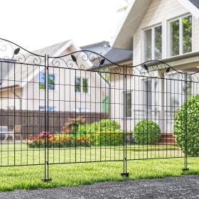 Garden Fence (Option: Black-1200x930x70 mm)