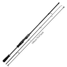 Multi-purpose Casting And Spinning Rod, Carbon Fiber Design, With Guide Ring, Ergonomic Handle, Suitable For Seawater, Light And Sensitive, Comfo (Option: 180)