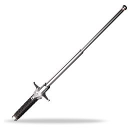 26 Inch Multifunctional Hiking Pole, Level 3, Extendable, Portable,car Mounted, Impact Resistant, Used For Hiking, Camping (Option: Silver)