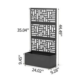 Metal Garden Bed With Trellis, 70 Inch Height Metal Planter Box With Trellis, Garden Box For Climbing Plants Vegetable, Metal Garden Bed With Dra (Option: defaulttitle)