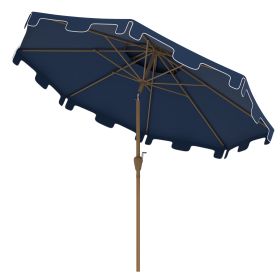 8.8' Patio Umbrella with Push Button Tilt and Crank, Dark Blue (Option: Dark Blue-1580x160x160 mm)