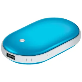 Portable Hand Warmer 5000mAh Power Bank Rechargeable Pocket Warmer Double-Sided Heating Handwarmer (Option: Blue)