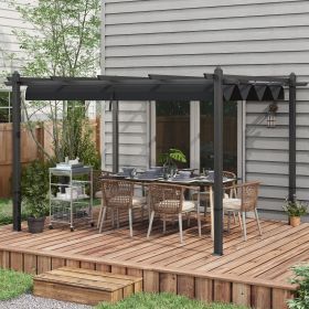 10' x 13' Retractable Pergola Canopy (Option: Gray-1830x380x170 mm)