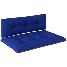 2 Seater Pallet Cushions Outdoor 3.9" Thick Replacement Cushions - Tufted Design for Garden, Patio, Navy Blue (Option: Navy Blue, Dark Gray-250x250x840 mm)